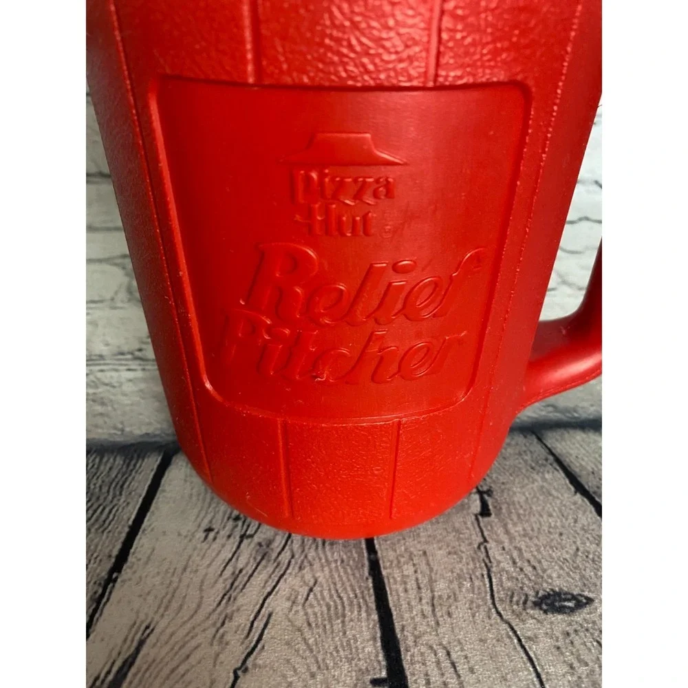 VTG Coleman Pepsi Pizza Hut Relief Pitcher 1/2 Gallon Jug Handle 1980s Red White
